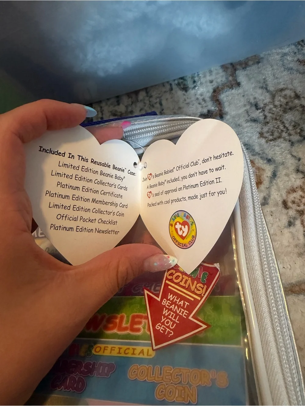 RARE* 1999 Beanie Babies Official Club Platinum Edition Membership Kit
